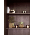 Кашпо пластиковое Capi Nature Groove Vase Cylinder Black Gold