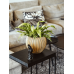 Кашпо пластиковое Capi Nature Groove Vase Ball Black Gold