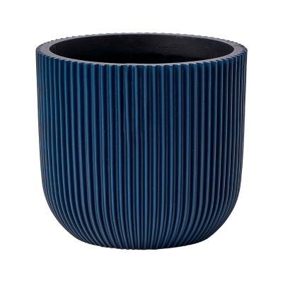 Кашпо пластиковое Capi Nature Groove Special Planter Ball Dark Blue