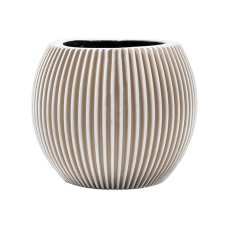 Capi Nature Groove Vase Ball Ivory