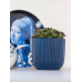 Кашпо пластиковое Capi Nature Groove Special Planter Ball Dark Blue