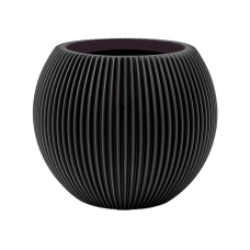 Capi Nature Groove Vase Ball Intense Black