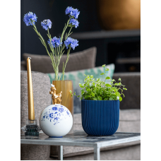 Capi Nature Groove Special Planter Ball Dark Blue