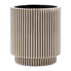 Capi Nature Groove Vase Cylinder Ivory