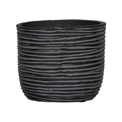 Кашпо пластиковое Capi Nature Rib Planter Ball Black