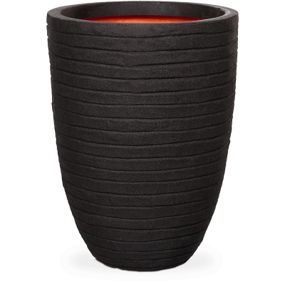 Кашпо пластиковое Capi Nature Row NL Vase Elegant Low Black