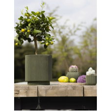 Capi Nature Groove Special Vase Cylinder Green