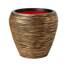 Capi Nature Rib NL Vase Taper Round Black Gold