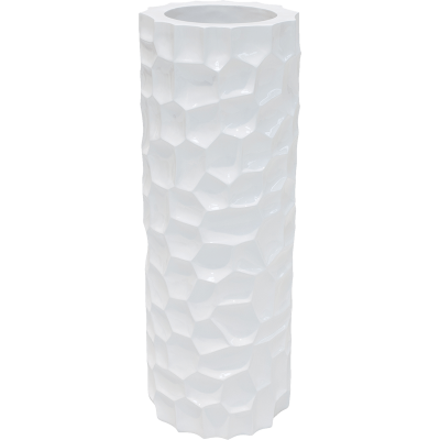 Кашпо пластиковое Mosaic Column Glossy white
