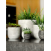 Кашпо пластиковое Capi Nature Rib Planter Ball Ivory