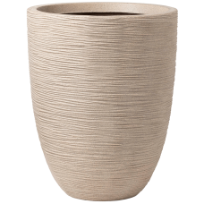 Capi Waste Rib NL Vase Elegant Low Terrazzo Beige