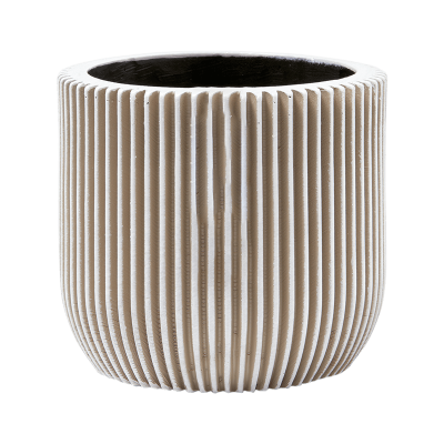 Кашпо пластиковое Capi Nature Groove Planter Ball Ivory