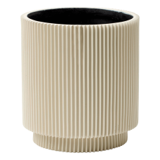 Capi Nature Groove Special Vase Cylinder Beige