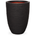 Кашпо пластиковое Capi Nature Row NL Vase Elegant Low Black
