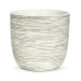 Кашпо пластиковое Capi Nature Rib Planter Ball Ivory