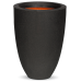 Кашпо пластиковое Capi Urban Smooth NL Vase Elegant Low Black