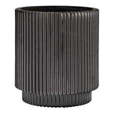 Capi Nature Groove Vase Cylinder Black