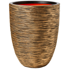 Capi Nature Rib NL Vase Elegant Low Black Gold