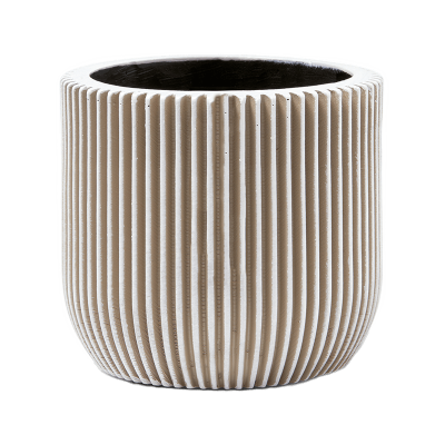 Кашпо пластиковое Capi Nature Groove Planter Ball Ivory