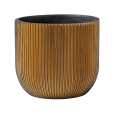 Capi Nature Groove Planter Ball Black Gold