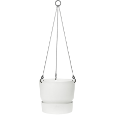 Greenville White hanging basket