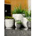 Кашпо пластиковое Capi Nature Rib Planter Ball Ivory