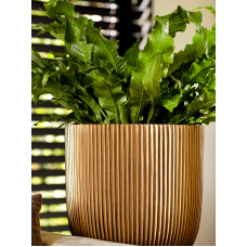 Capi Nature Groove Planter Ball Black Gold