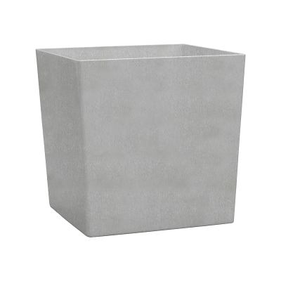 Кашпо пластиковое Ecoline Rise Regular Mat 9010 Cube