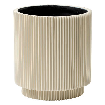 Кашпо пластиковое Capi Nature Groove Special Vase Cylinder Beige