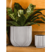 Кашпо пластиковое Capi Nature Groove Planter Ball Ivory