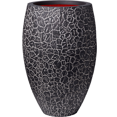 Кашпо пластиковое Capi Nature Clay NL Vase Elegant Deluxe Anthracite