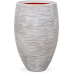 Кашпо пластиковое Capi Nature Rib NL Vase Elegant Deluxe Ivory