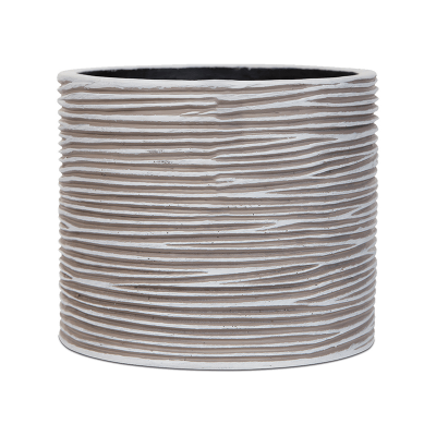 Кашпо пластиковое Capi Nature Rib Vase Cylinder Ivory