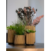 Кашпо пластиковое Capi Nature Groove Vase High Black Gold