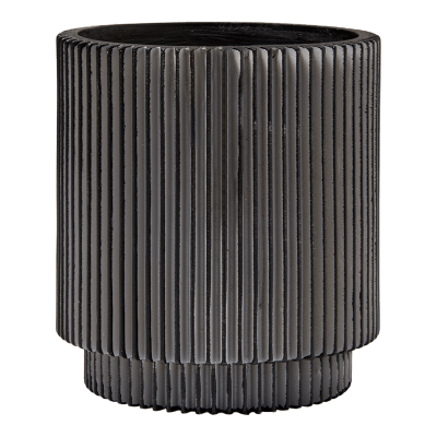 Кашпо пластиковое Capi Nature Groove Vase Cylinder Black