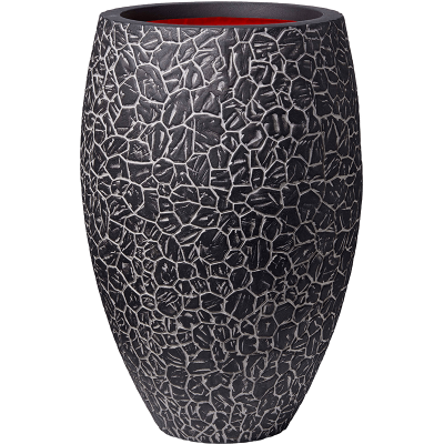 Кашпо пластиковое Capi Nature Clay NL Vase Elegant Deluxe Anthracite