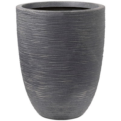 Кашпо пластиковое Capi Waste Rib NL Vase Elegant Low Terrazzo Grey