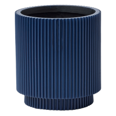 Capi Nature Groove Special Vase Cylinder Dark Blue