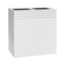 Line-Up Rectangle Matt White (with liner and wheelplate)