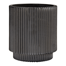 Capi Nature Groove Vase Cylinder Black