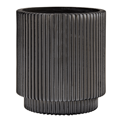 Кашпо пластиковое Capi Nature Groove Vase Cylinder Black