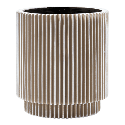 Кашпо пластиковое Capi Nature Groove Vase Cylinder Ivory