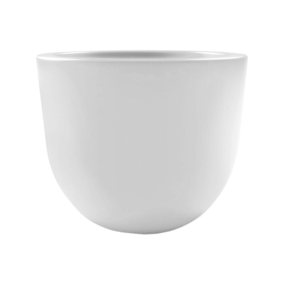 Кашпо пластиковое Rotazionale Eggy Round Pot White