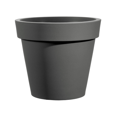Кашпо пластиковое Rotazionale Easy Round Pot Anthracite